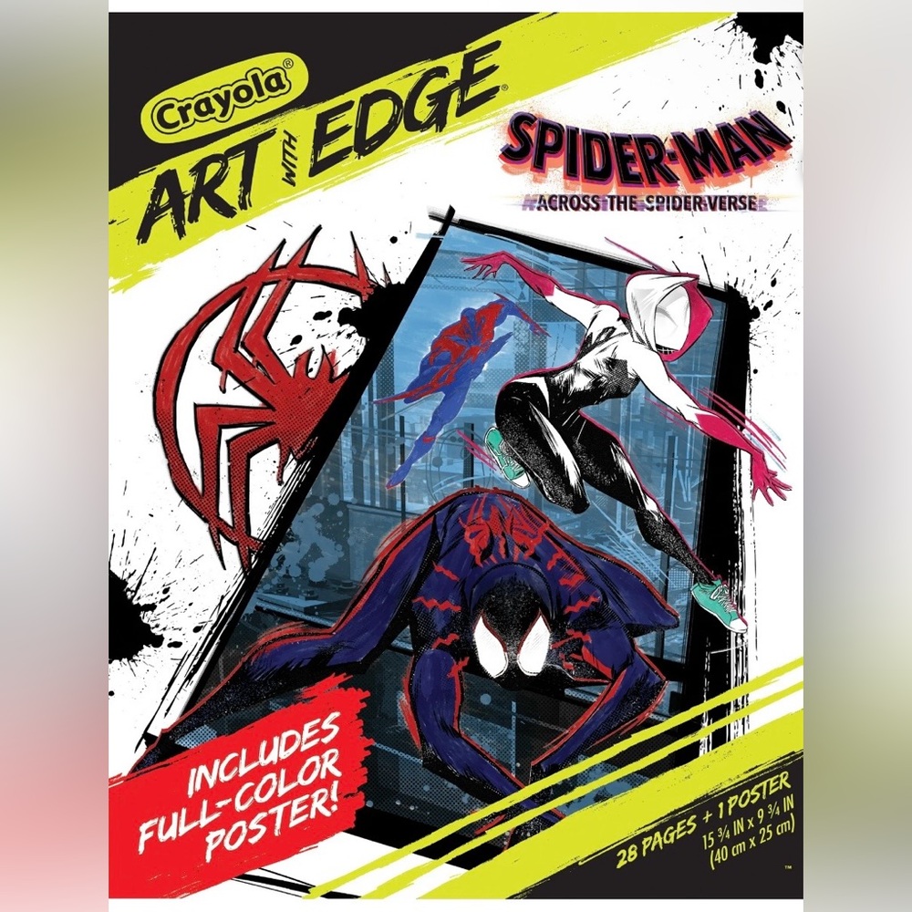 Crayola Art with Edge Coloring Set - Spider-Man Across the Spider-Verse - NEW